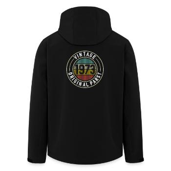 Originalteile-Abzeichen von 1973 - Recycelte Männer Softshell-Jacke von Stanley/Stella - Schwarz - Hinten - AI Model Male 185 light (185cm)