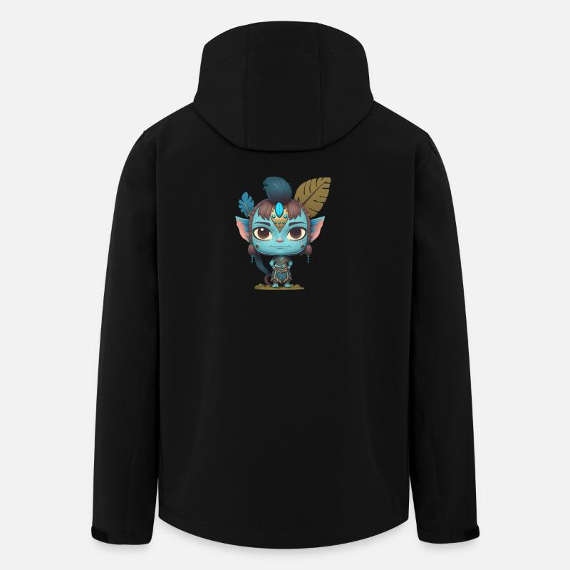 Avatar Vandets vej, sød karakter, navi - Stanley/Stella herre softshelljakke i genanvendt polyester - sort