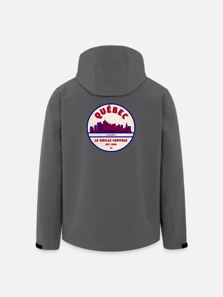Quebec Vieille Capitale Skyline - Men’s Recycled Softshell Jacket by Stanley/Stella - black