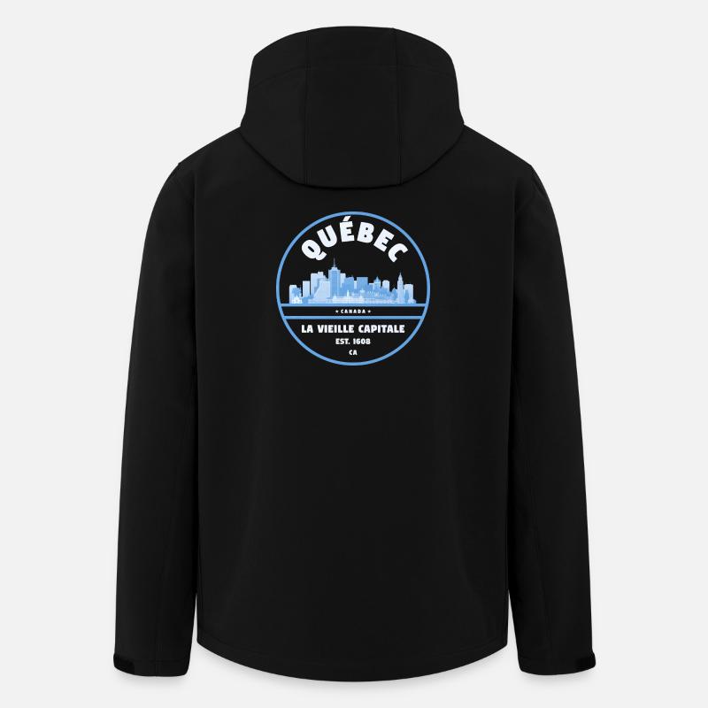 Quebec La Vieille Capitale Skyline - Men’s Recycled Softshell Jacket by Stanley/Stella - black