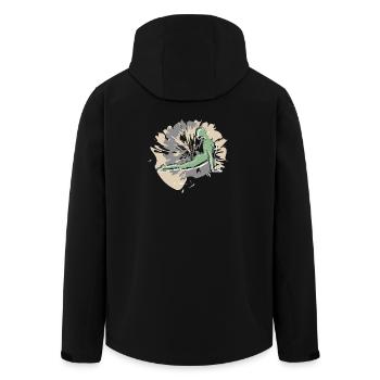 Yoga Sport am Valentinstag - Recycelte Männer Softshell-Jacke von Stanley/Stella - Schwarz - Hinten - AI Model Male 185 light (185cm)