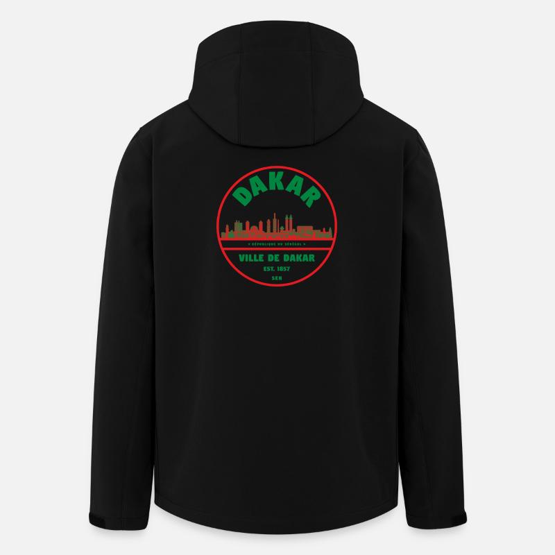 Dakar Skyline Stempel - Recycelte Männer Softshell-Jacke von Stanley/Stella - Schwarz