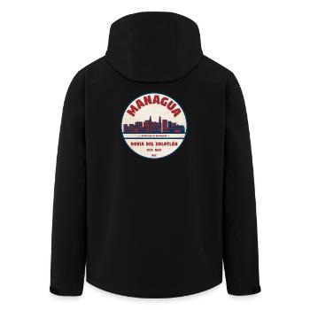Managua Round Silhouette Rétro - Veste softshell homme en polyester recyclé Stanley/Stella - noir - Dos - AI Model Male 185 light (185cm)