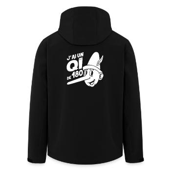 Quotient intellectuel - Veste softshell homme en polyester recyclé Stanley/Stella - noir - Dos - AI Model Male 185 light (185cm)