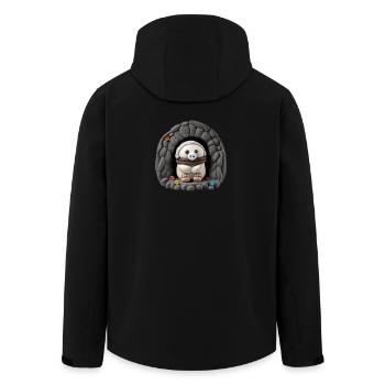 Cute weird creature - Recycelte Männer Softshell-Jacke von Stanley/Stella - Schwarz - Hinten - AI Model Male 185 light (185cm)