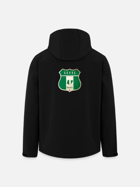 Design du drapeau d'Akure Nigeria - Veste softshell homme en polyester recyclé Stanley/Stella - noir
