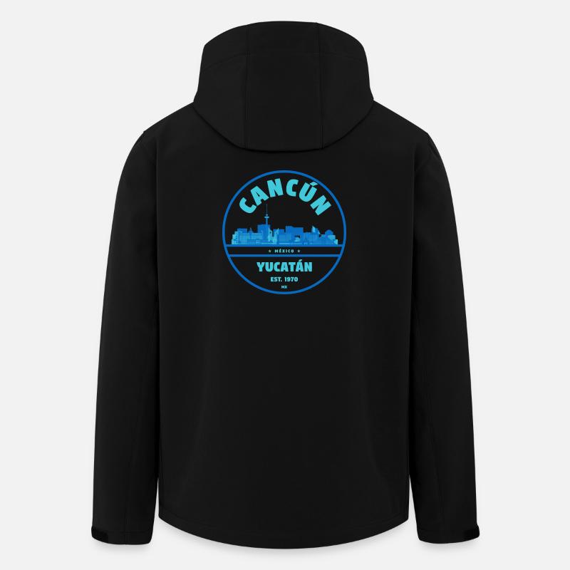 Cancún Yucatán Skyline Emblem - Recycelte Männer Softshell-Jacke von Stanley/Stella - Schwarz