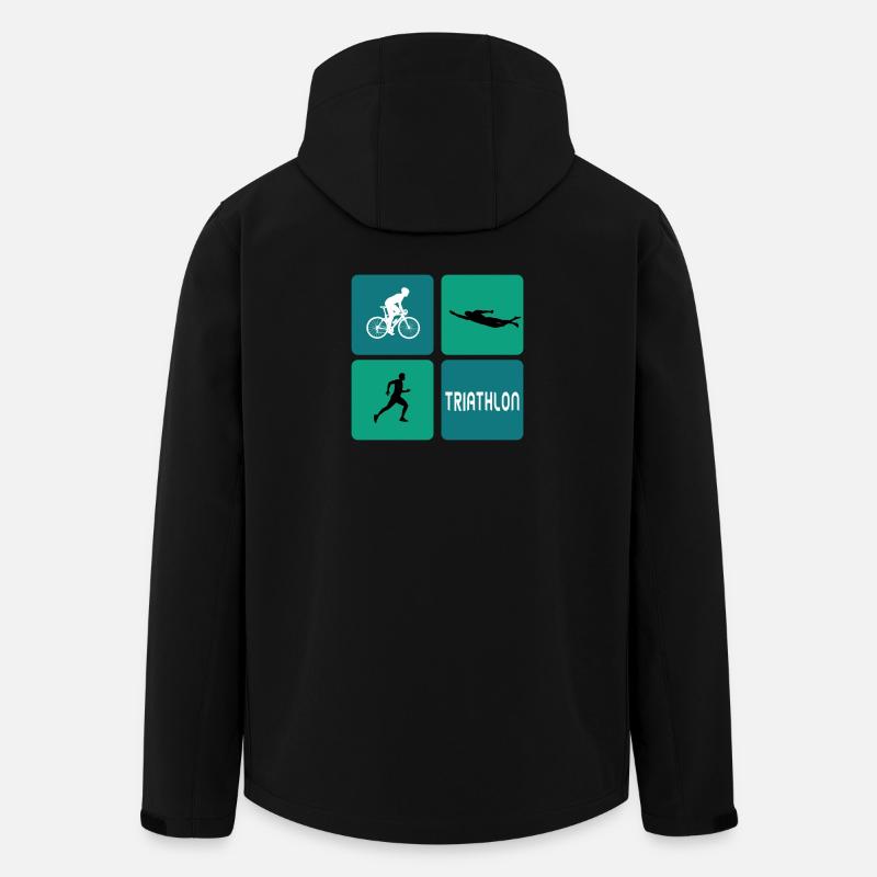Triathlon Sport Design - Recycelte Männer Softshell-Jacke von Stanley/Stella - Schwarz