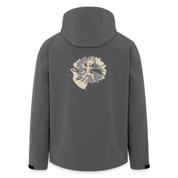 Rikel's yoga style, is your perfect oufit - Men’s Recycled Softshell Jacket by Stanley/Stella - black - Back - AI Model Male 185 light (185cm)