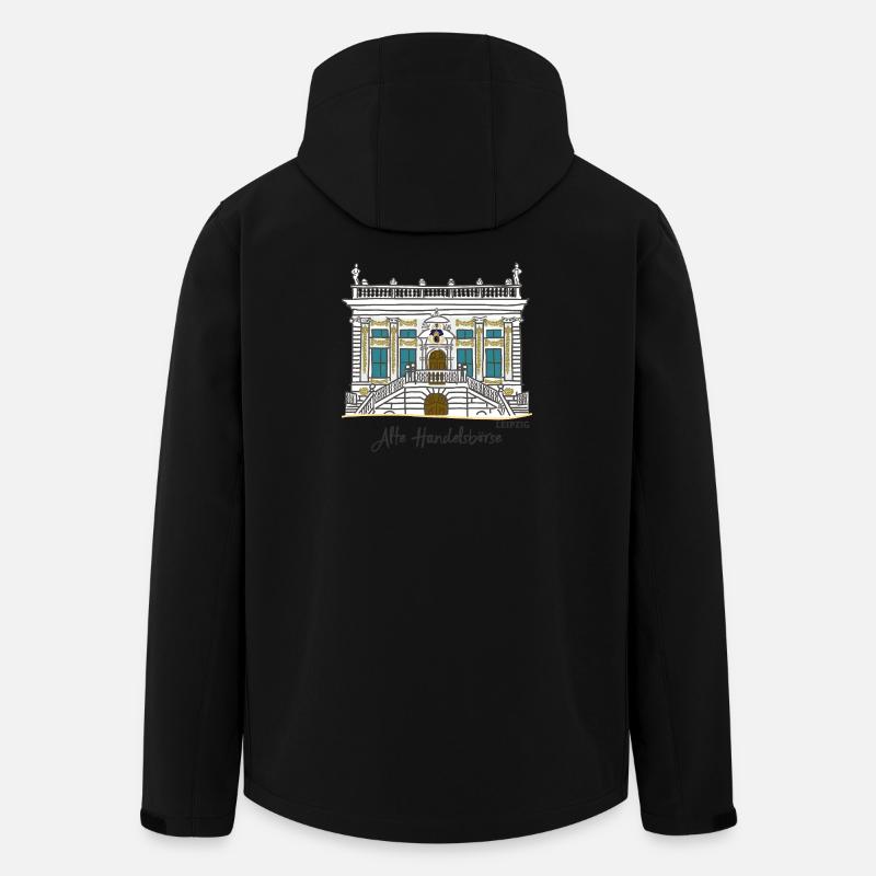 Leipzig, Alte Handelsbörse, Wahrzeichen, Sachsen - Recycelte Männer Softshell-Jacke von Stanley/Stella - Schwarz