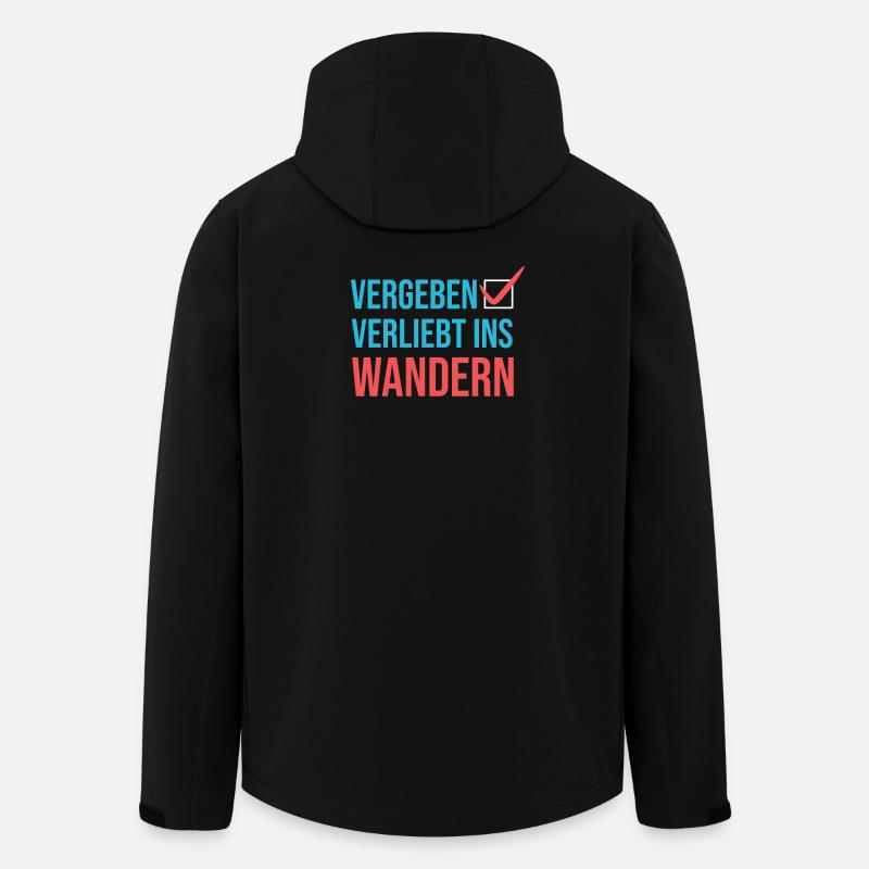 Wandern Klettern Statement Bergwanderung Wanderer - Recycelte Männer Softshell-Jacke von Stanley/Stella - Schwarz