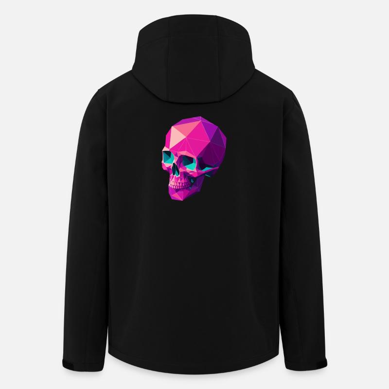 Geometric Skull - Men’s Recycled Softshell Jacket by Stanley/Stella - black