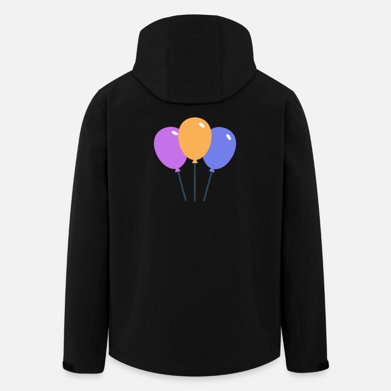 Farbige Luftballons - Recycelte Männer Softshell-Jacke von Stanley/Stella - Schwarz
