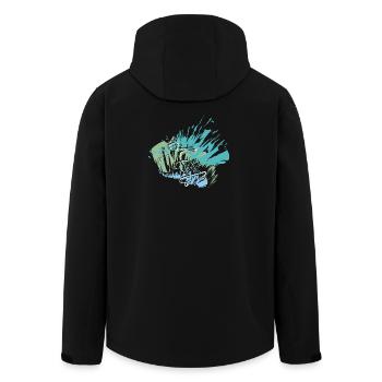 Your skater style for the halfpipe - Men’s Recycled Softshell Jacket by Stanley/Stella - black - Back - AI Model Male 185 light (185cm)