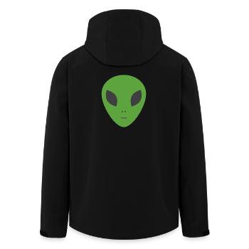 Grünes Alien - Recycelte Männer Softshell-Jacke von Stanley/Stella - Schwarz - Hinten - AI Model Male 185 light (185cm)