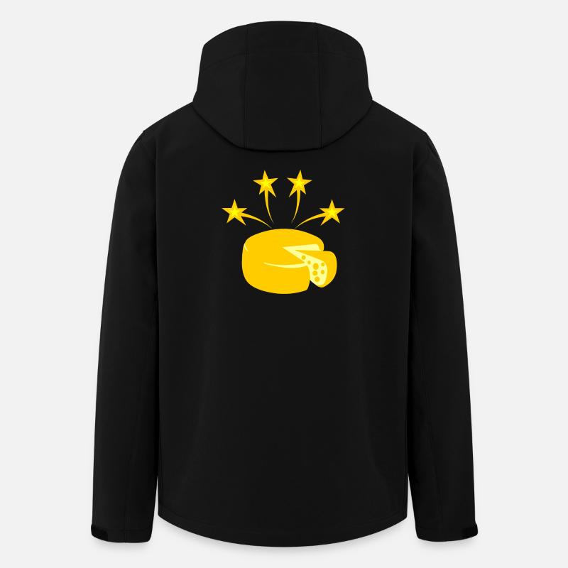 Fromage étoiles jaune d’or - Veste softshell homme en polyester recyclé Stanley/Stella - noir