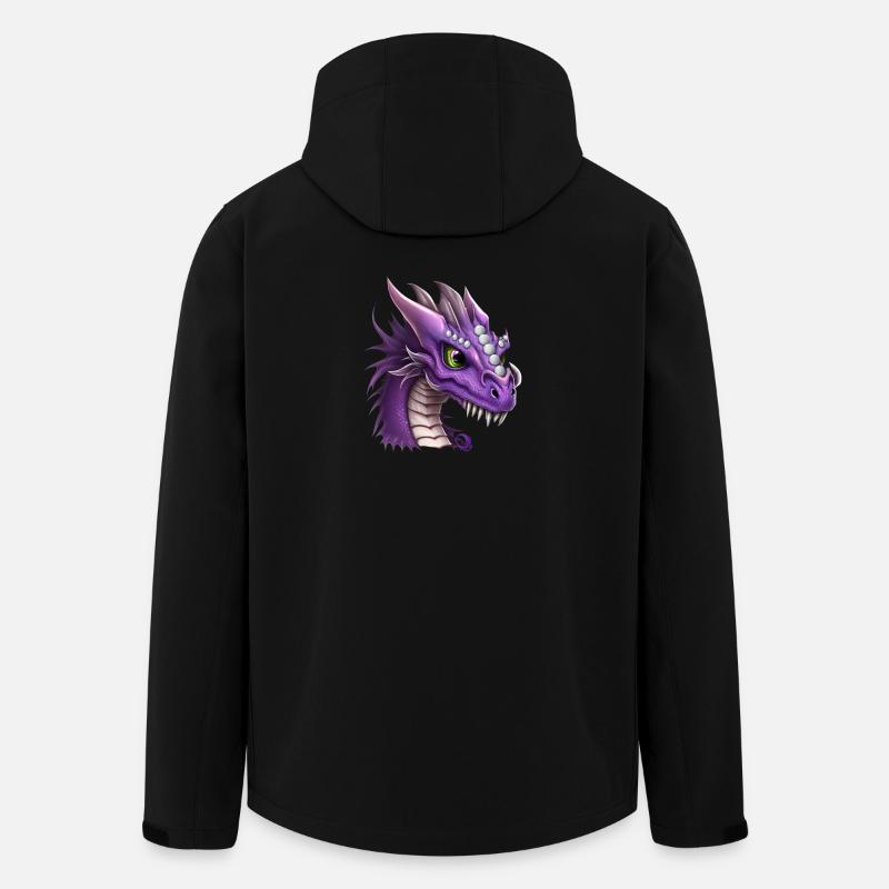 Lila Fantasy Drache - Recycelte Männer Softshell-Jacke von Stanley/Stella - Schwarz