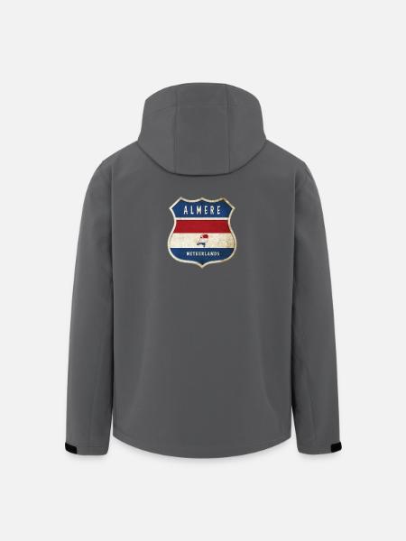 Design du blason d'Almere, Pays-Bas - Veste softshell homme en polyester recyclé Stanley/Stella - noir