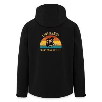 Linedance is my way of life: Perfect gift idea - Men’s Recycled Softshell Jacket by Stanley/Stella - black - Back - AI Model Male 185 light (185cm)