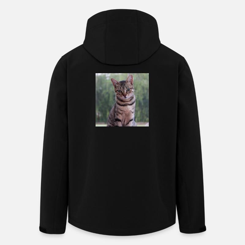 Katze Kätzchen Poster quadratisch Katzenposter - Recycelte Männer Softshell-Jacke von Stanley/Stella - Schwarz