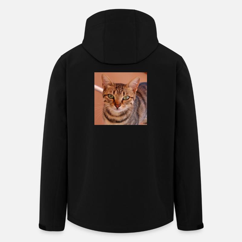 Katze Kätzchen Poster quadratisch Katzenposter - Recycelte Männer Softshell-Jacke von Stanley/Stella - Schwarz