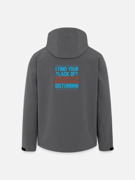 Conception de biohacking - Veste softshell homme en polyester recyclé Stanley/Stella - noir