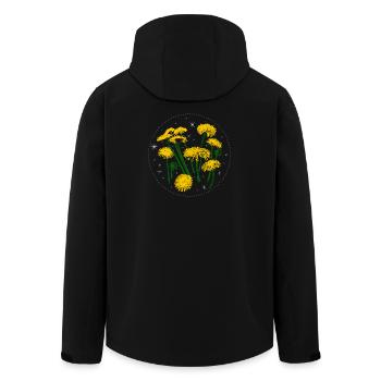 Pissenlit Printemps Ciel étoilé - Veste softshell homme en polyester recyclé Stanley/Stella - noir - Dos - AI Model Male 185 light (185cm)