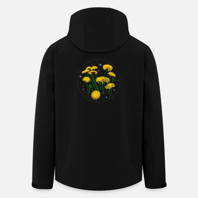 Pissenlit Printemps Ciel étoilé - Veste softshell homme en polyester recyclé Stanley/Stella - noir