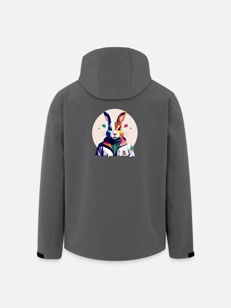 Bunny, Easter Bunny - Men’s Recycled Softshell Jacket by Stanley/Stella - black