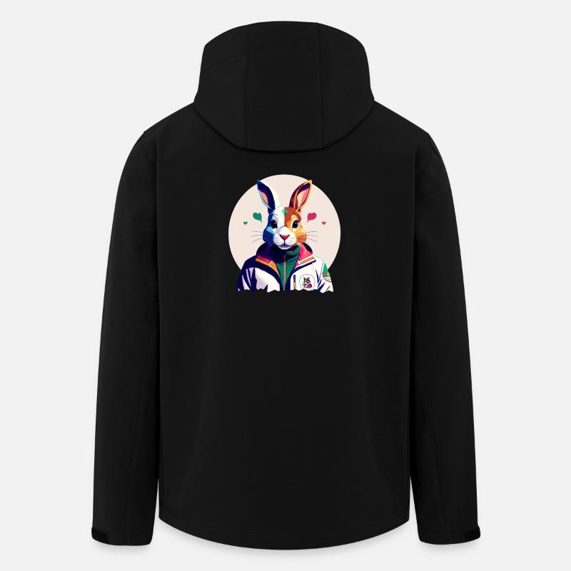 Bunny, lapin de Pâques - Veste softshell homme en polyester recyclé Stanley/Stella - noir