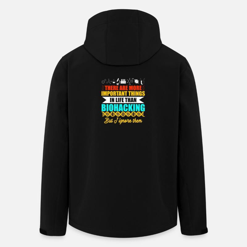 Biohacker Design - Recycelte Männer Softshell-Jacke von Stanley/Stella - Schwarz