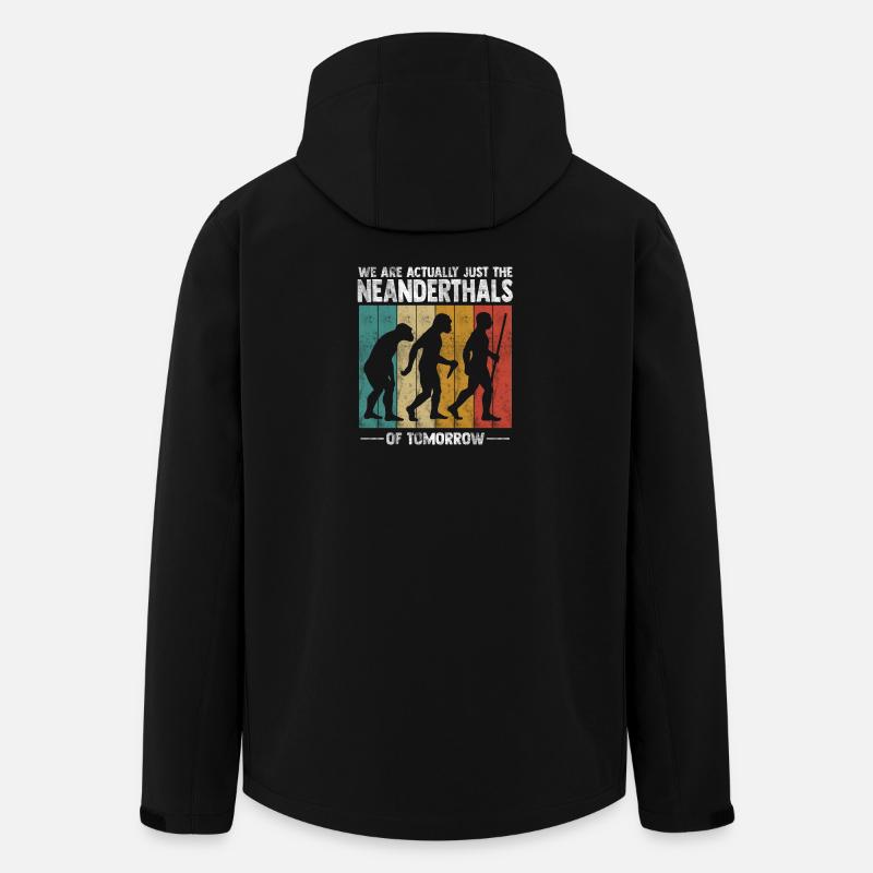 Wir sind eigentlich nur die Neandertaler - Recycelte Männer Softshell-Jacke von Stanley/Stella - Schwarz