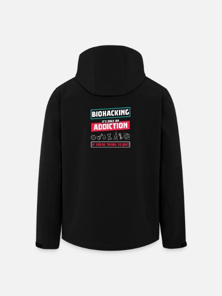 Biohacking it's only an Addiction - Men’s Recycled Softshell Jacket by Stanley/Stella - black