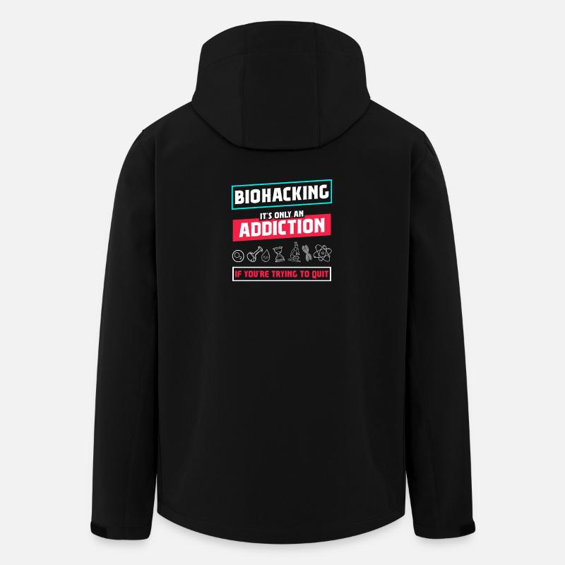 Biohacking it's only an Addiction - Men’s Recycled Softshell Jacket by Stanley/Stella - black