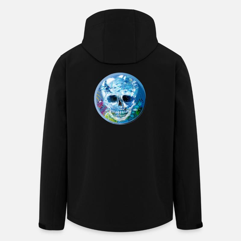 extravagant coloured skull under water - Men’s Recycled Softshell Jacket by Stanley/Stella - black