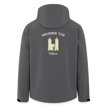 Potsdam, Nauener Tor, Brandenburg - Recycelte Männer Softshell-Jacke von Stanley/Stella - Anthrazit - Hinten - AI Model Male 185 light (185cm)