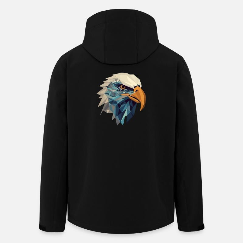 Aquila stilizzata e geometrica - Giacca softshell riciclata Uomo Stanley/Stella Discoverer - nero