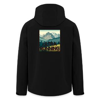 Ultra Laufen - Recycelte Männer Softshell-Jacke von Stanley/Stella - Schwarz - Hinten - AI Model Male 185 light (185cm)