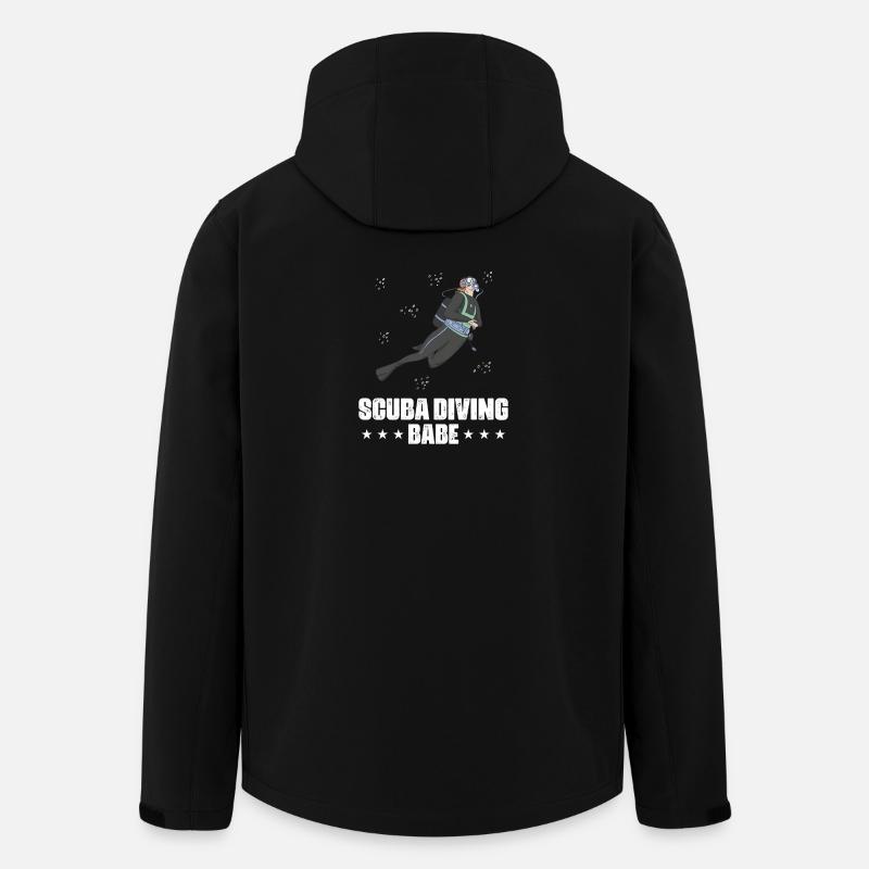 Scuba Diving Spearfishing Design - Men’s Recycled Softshell Jacket by Stanley/Stella - black