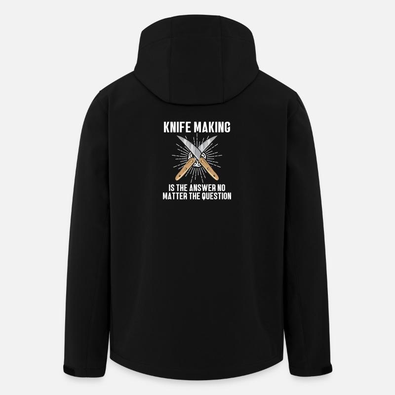 Knife Making Blacksmith Design - Men’s Recycled Softshell Jacket by Stanley/Stella - black