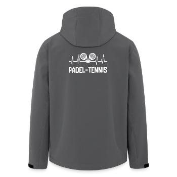 Sport Padel Tennis Padel Game Player Racket - Men’s Recycled Softshell Jacket by Stanley/Stella - anthracite - Back - AI Model Male 185 light (185cm)