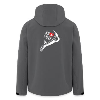 Heart I Love Padel Statement Player Training - Men’s Recycled Softshell Jacket by Stanley/Stella - anthracite - Back - AI Model Male 185 light (185cm)