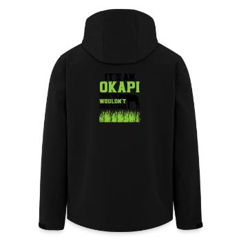 It's an Okapi - Men’s Recycled Softshell Jacket by Stanley/Stella - black - Back - AI Model Male 185 light (185cm)