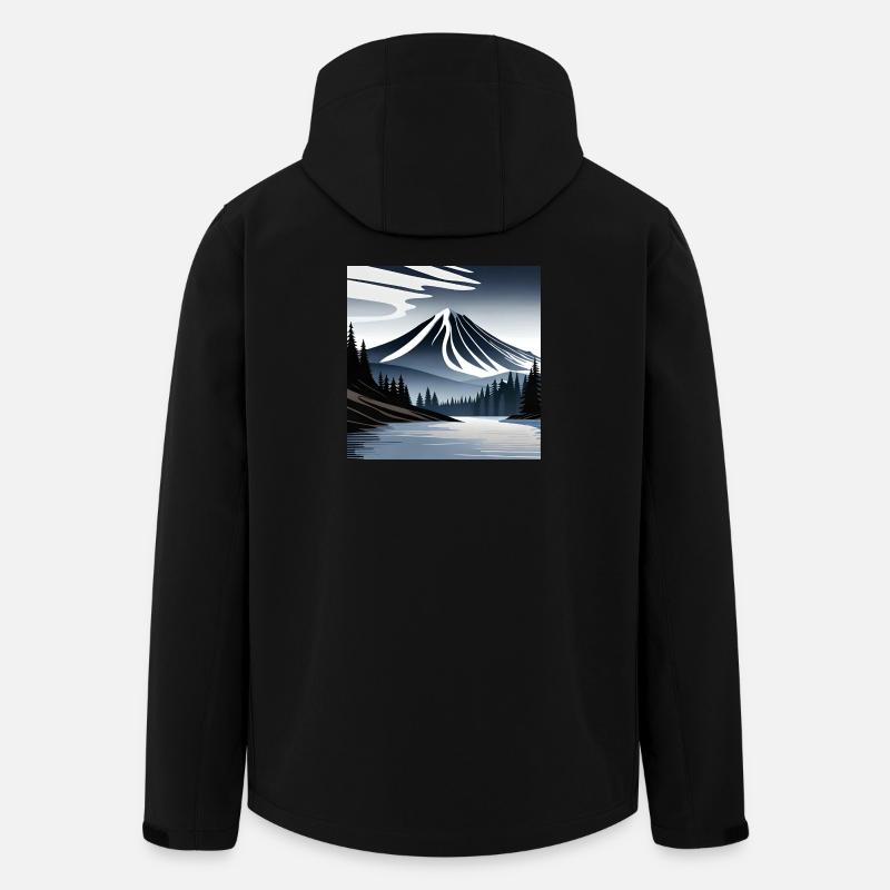 Vulkanlandschaft - Recycelte Männer Softshell-Jacke von Stanley/Stella - Schwarz