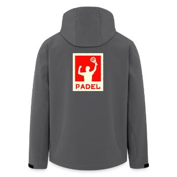 Freizeit Training Spieler Spruch Schläger Padel - Recycelte Männer Softshell-Jacke von Stanley/Stella - Anthrazit - Hinten - AI Model Male 185 light (185cm)