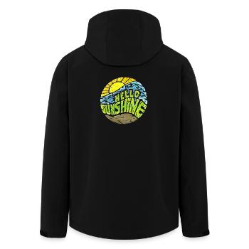 Summer, sun, favorite time! Hello Sunshine! - Men’s Recycled Softshell Jacket by Stanley/Stella - black - Back - AI Model Male 185 light (185cm)