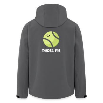 Sport Padel Player Balls Déclaration Padel Jeu de Padel - Veste softshell homme en polyester recyclé Stanley/Stella - charbon - Dos - AI Model Male 185 light (185cm)