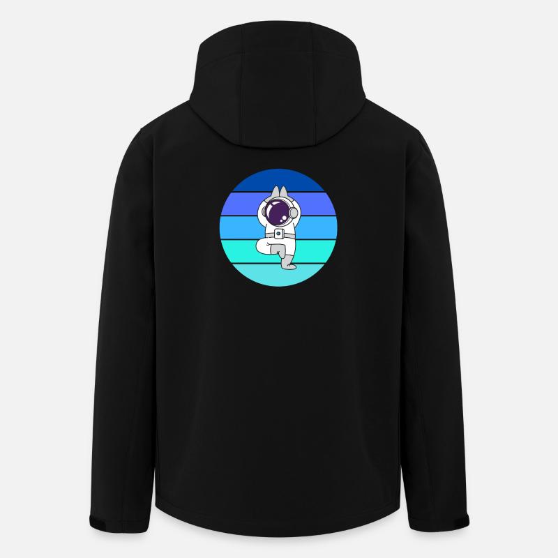 astronaute, flying fusée espace - Veste softshell homme en polyester recyclé Stanley/Stella - noir