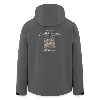 Alfeld Leine, Planetenhaus, Alles im Lot - Recycelte Männer Softshell-Jacke von Stanley/Stella - Anthrazit - Hinten - AI Model Male 185 light (185cm)