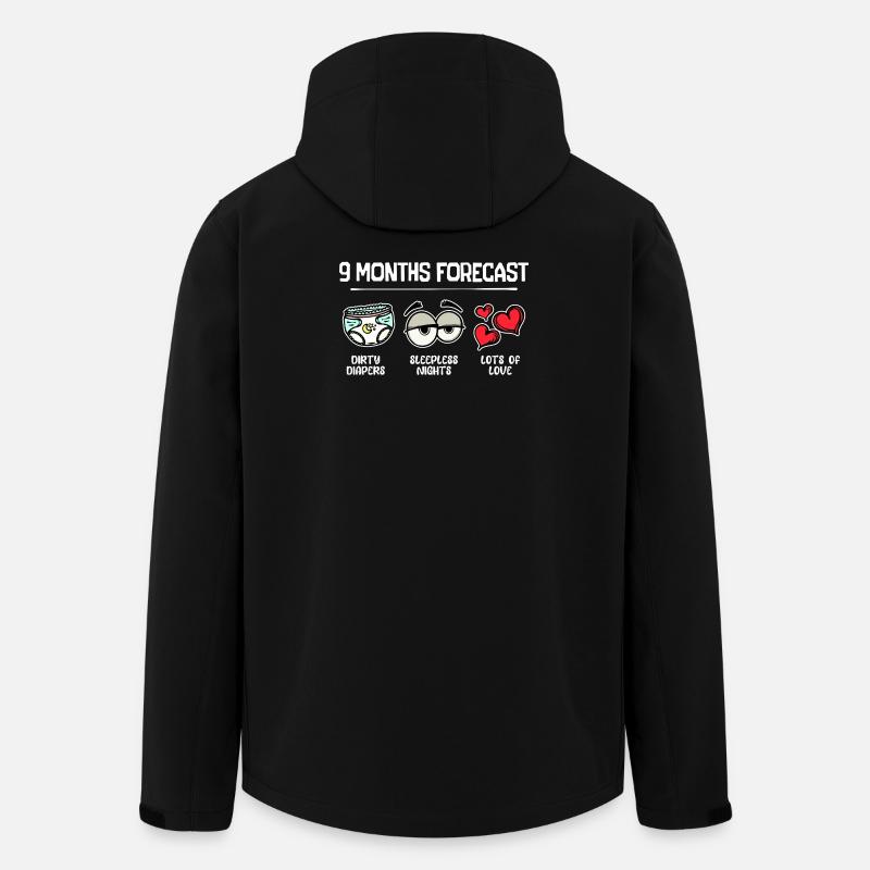 Parenting Pregnant Statement Heart - Men’s Recycled Softshell Jacket by Stanley/Stella - black